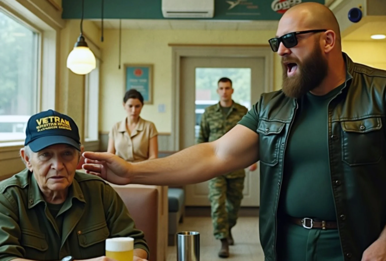 Egy motoros megpofozott egy 81 éves veteránt egy étteremben ,senki sem tudta volna, mi történik 22 perc múlva…